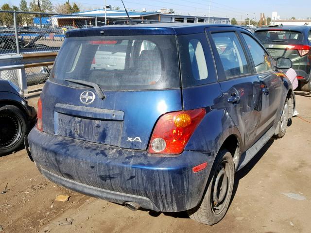 JTKKT624X50083729 - 2005 TOYOTA SCION XA BLUE photo 4