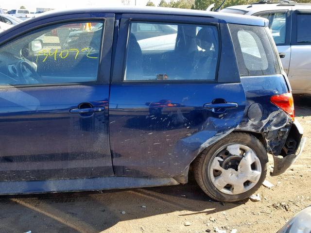 JTKKT624X50083729 - 2005 TOYOTA SCION XA BLUE photo 9