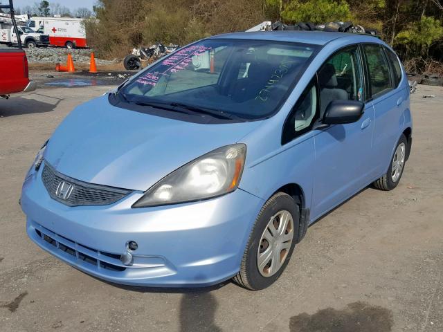 JHMGE87279S039917 - 2009 HONDA FIT BLUE photo 2