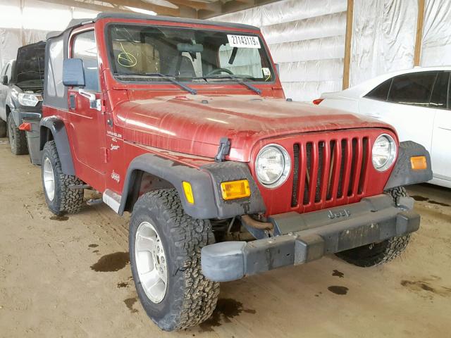 1J4FY19S3XP493276 - 1999 JEEP WRANGLER / RED photo 1