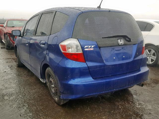 JHMGE8H25AS024898 - 2010 HONDA FIT BLUE photo 3