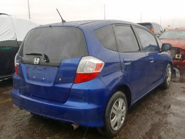 JHMGE8H25AS024898 - 2010 HONDA FIT BLUE photo 4