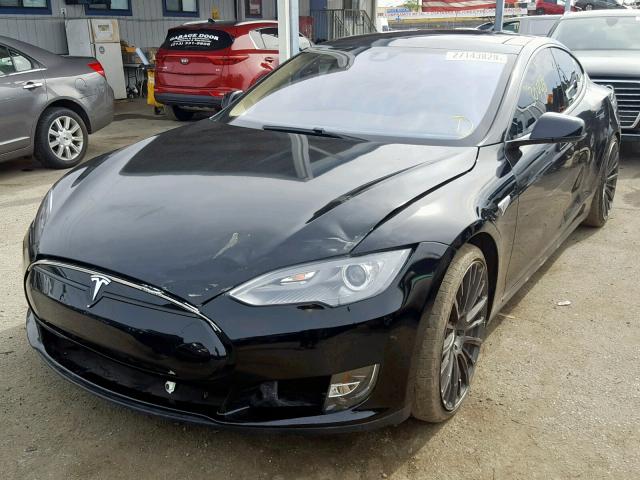 5YJSA1H10EFP52895 - 2014 TESLA MODEL S BLACK photo 2