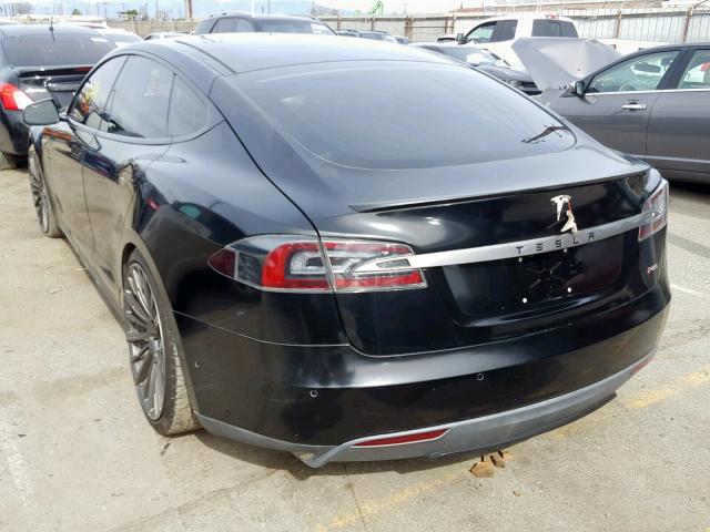 5YJSA1H10EFP52895 - 2014 TESLA MODEL S BLACK photo 3