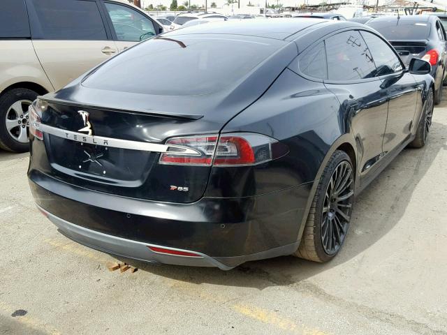 5YJSA1H10EFP52895 - 2014 TESLA MODEL S BLACK photo 4