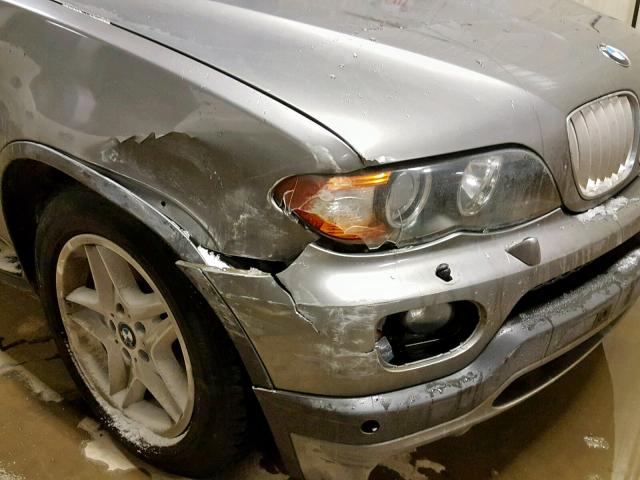 5UXFA935X4LE81870 - 2004 BMW X5 4.8IS GRAY photo 9