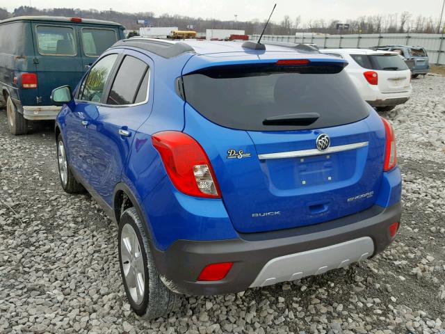 KL4CJESB3FB131307 - 2015 BUICK ENCORE BLUE photo 3