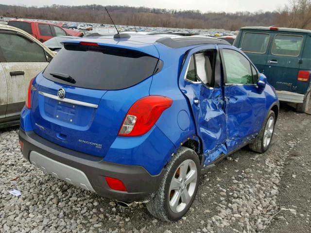 KL4CJESB3FB131307 - 2015 BUICK ENCORE BLUE photo 4