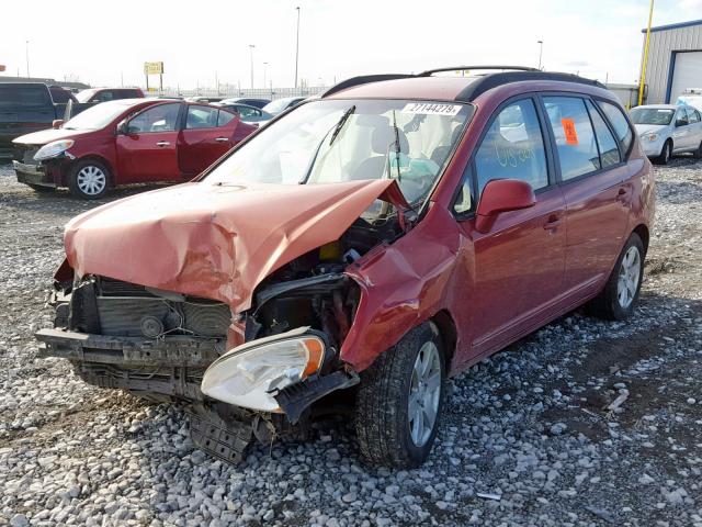 KNAFG526287181753 - 2008 KIA RONDO LX RED photo 2