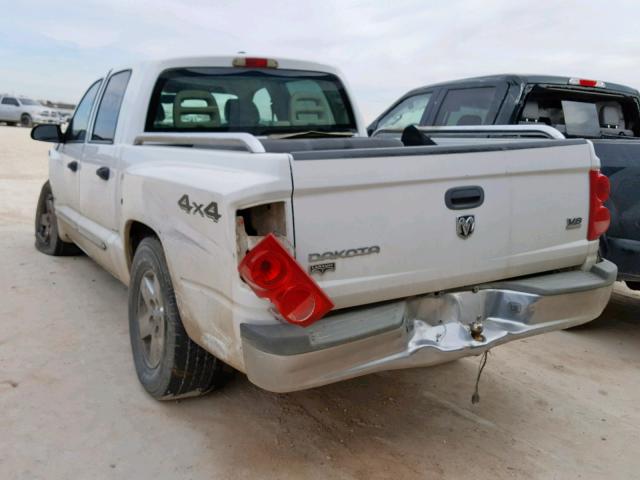 1D7HW58JX6S558937 - 2006 DODGE DAKOTA QUA WHITE photo 3