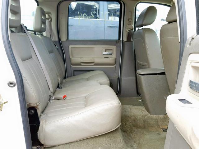 1D7HW58JX6S558937 - 2006 DODGE DAKOTA QUA WHITE photo 6