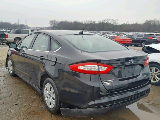 3FA6P0G70ER386375 - 2014 FORD FUSION S BLACK photo 3