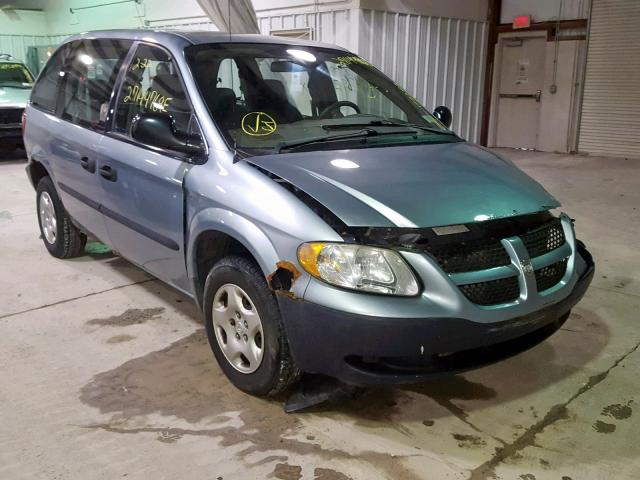 1B4GP25B62B729107 - 2002 DODGE CARAVAN SE BLUE photo 1