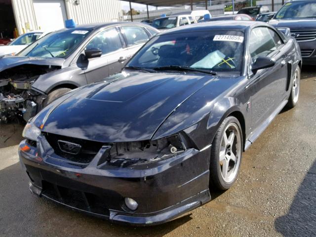 1FAFP42X41F202674 - 2001 FORD MUSTANG GT BLACK photo 2