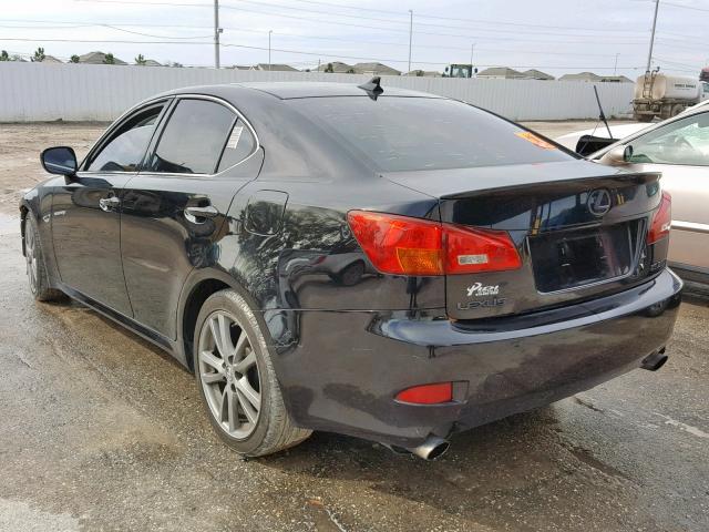 JTHBK262785053878 - 2008 LEXUS IS 250 BLACK photo 3