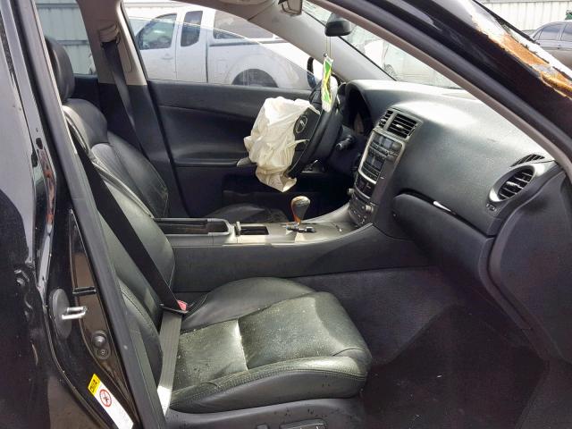 JTHBK262785053878 - 2008 LEXUS IS 250 BLACK photo 5