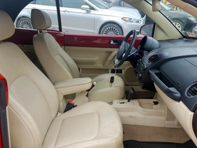 3VWPF31Y28M415264 - 2008 VOLKSWAGEN NEW BEETLE Qırmızı foto 5