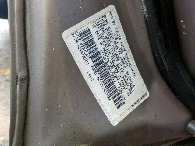 4T1GK13E5RU052215 - 1994 TOYOTA CAMRY XLE GRAY photo 10