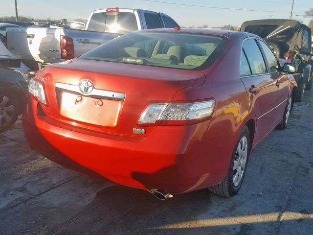 4T1BB3EK2BU140606 - 2011 TOYOTA CAMRY HYBR RED photo 4