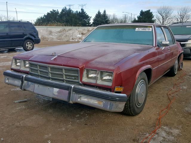 1G4AP69Y2DH524393 - 1983 BUICK LESABRE LI BURGUNDY photo 2