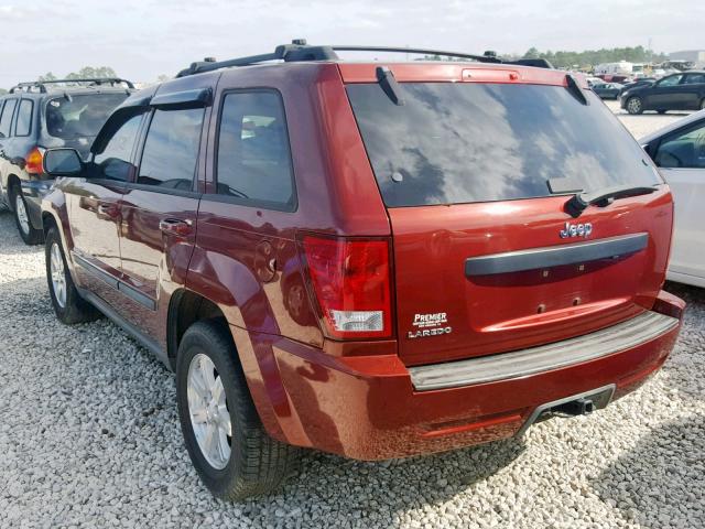 1J8GS48K98C173086 - 2008 JEEP GRAND CHER MAROON photo 3