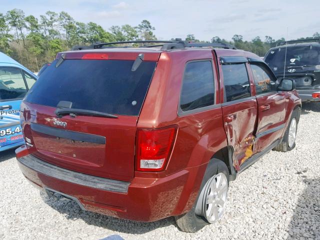 1J8GS48K98C173086 - 2008 JEEP GRAND CHER MAROON photo 4