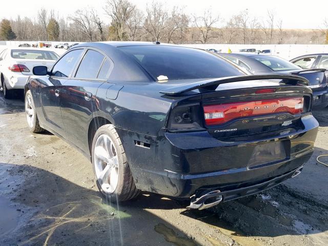 2C3CDXHG7CH142989 - 2012 DODGE CHARGER SX BLACK photo 3