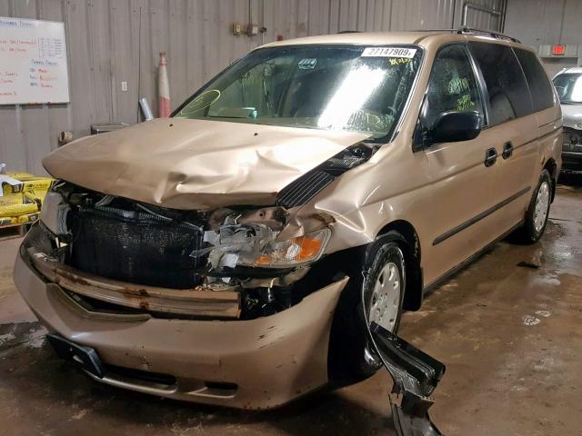 2HKRL1852YH561268 - 2000 HONDA ODYSSEY LX BEIGE photo 2