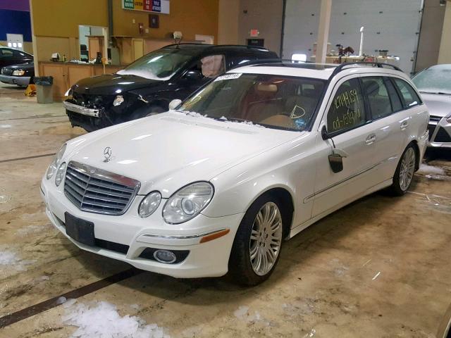 WDBUH87X39B389423 - 2009 MERCEDES-BENZ E 350 4MAT WHITE photo 2