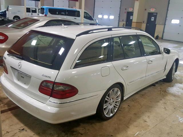 WDBUH87X39B389423 - 2009 MERCEDES-BENZ E 350 4MAT WHITE photo 4