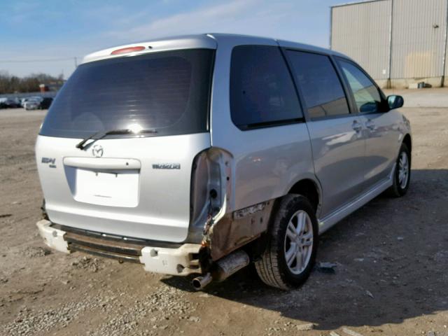 JM3LW28A850553613 - 2005 MAZDA MPV WAGON SILVER photo 4