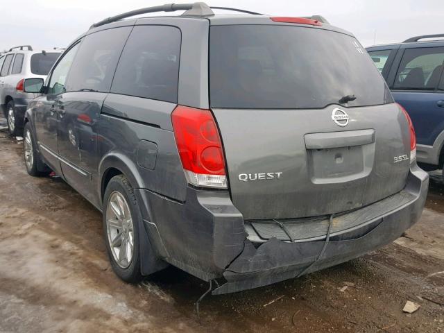 5N1BV28UX6N111532 - 2006 NISSAN QUEST S GRAY photo 3