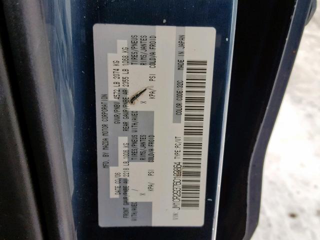 JM1CR293760123864 - 2006 MAZDA 5 BLUE photo 10