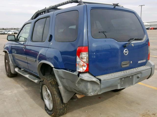 5N1ED28T43C667754 - 2003 NISSAN XTERRA XE BLUE photo 3