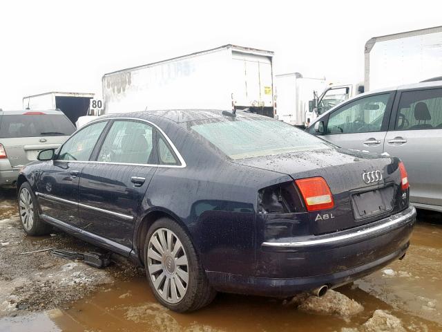 WAUML44E05N015370 - 2005 AUDI A8 L QUATT BLUE photo 3