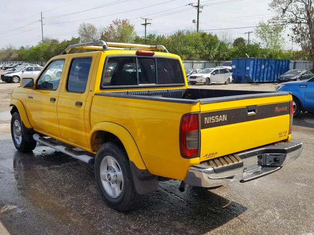 1N6ED27T4YC356934 - 2000 NISSAN FRONTIER C YELLOW photo 3