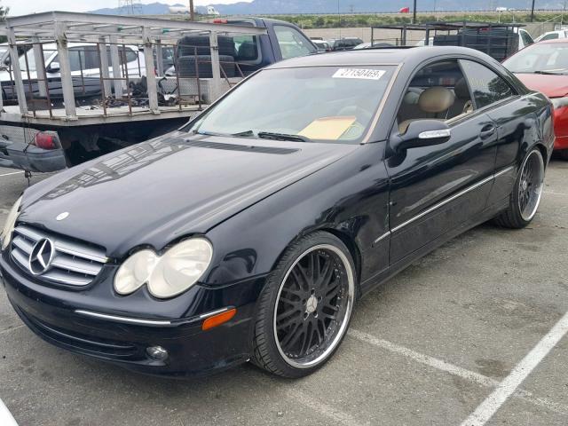 WDBTJ65J44F078569 - 2004 MERCEDES-BENZ CLK 320C BLACK photo 2