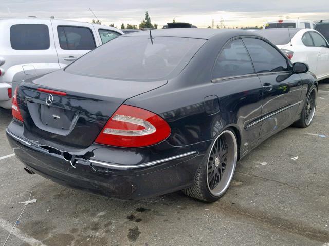 WDBTJ65J44F078569 - 2004 MERCEDES-BENZ CLK 320C BLACK photo 4