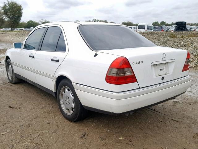 WDBHA28E0TF352135 - 1996 MERCEDES-BENZ C 280 WHITE photo 3