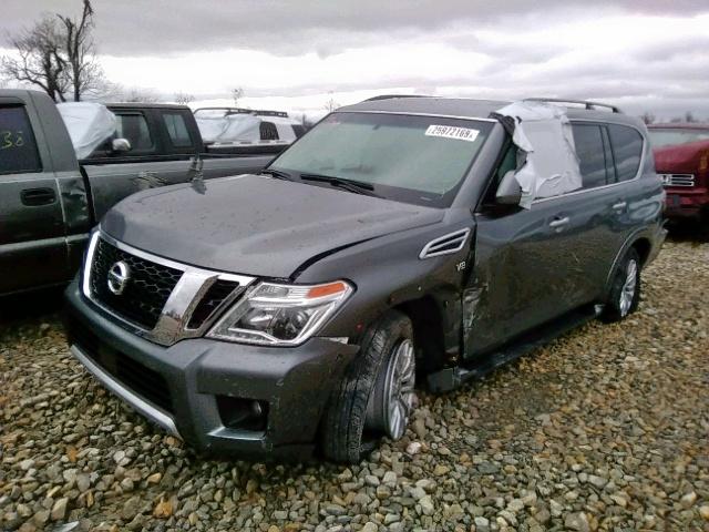 JN8AY2ND4H9003502 - 2017 NISSAN ARMADA SV CHARCOAL photo 2