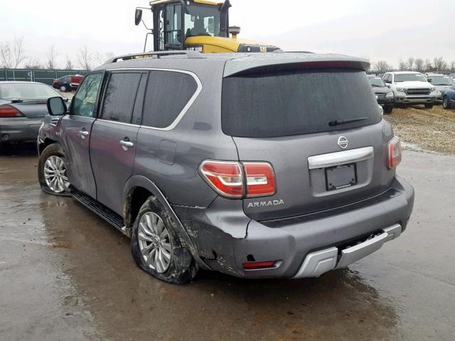 JN8AY2ND4H9003502 - 2017 NISSAN ARMADA SV CHARCOAL photo 3