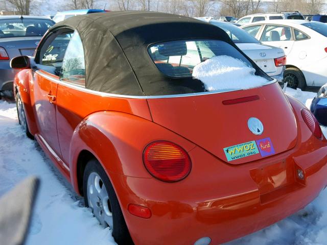 3VWCK21Y93M321427 - 2003 VOLKSWAGEN NEW BEETLE Qırmızı foto 3