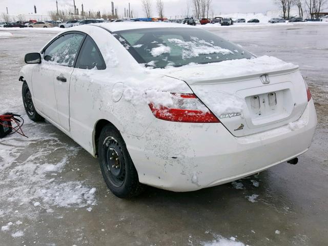 2HGFG11278H009492 - 2008 HONDA CIVIC DX WHITE photo 3