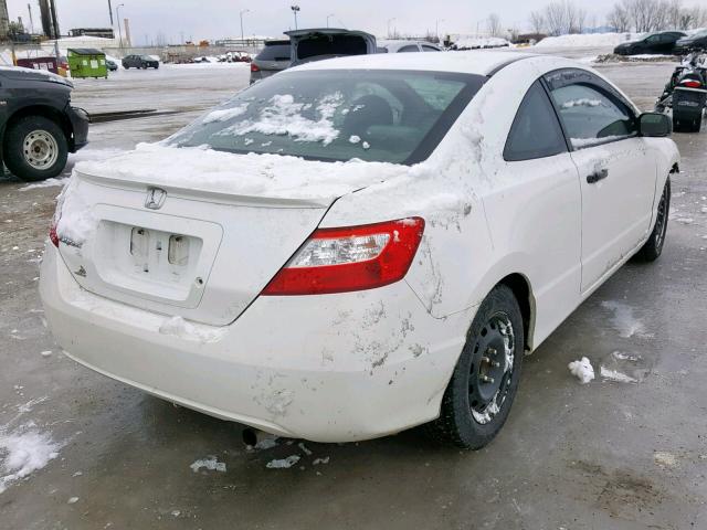 2HGFG11278H009492 - 2008 HONDA CIVIC DX WHITE photo 4