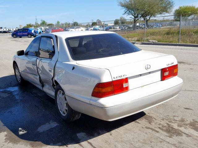 JT8UF22E8S0032488 - 1995 LEXUS LS 400 WHITE photo 3