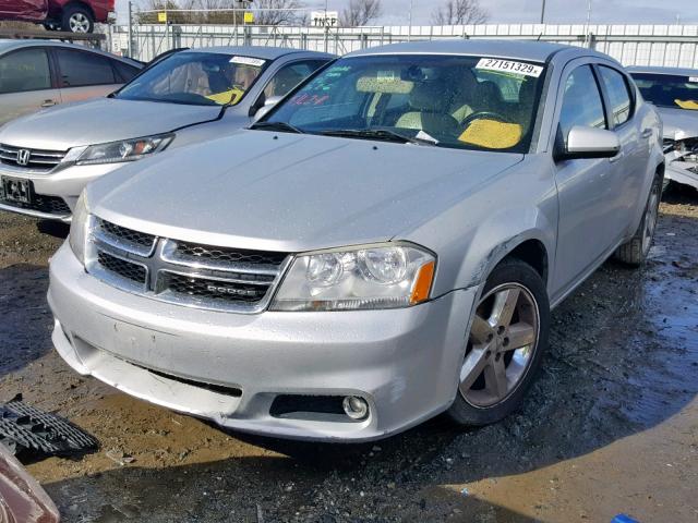 1B3BD2FGXBN587084 - 2011 DODGE AVENGER LU SILVER photo 2