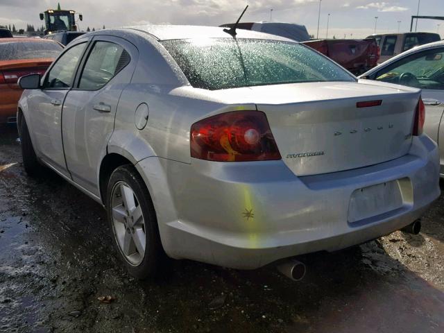 1B3BD2FGXBN587084 - 2011 DODGE AVENGER LU SILVER photo 3