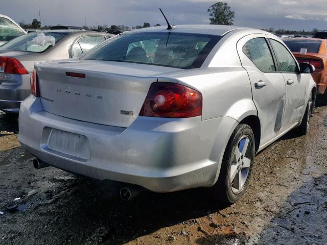 1B3BD2FGXBN587084 - 2011 DODGE AVENGER LU SILVER photo 4