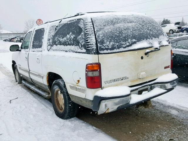 1GKFK16T21J313854 - 2001 GMC YUKON XL K WHITE photo 3