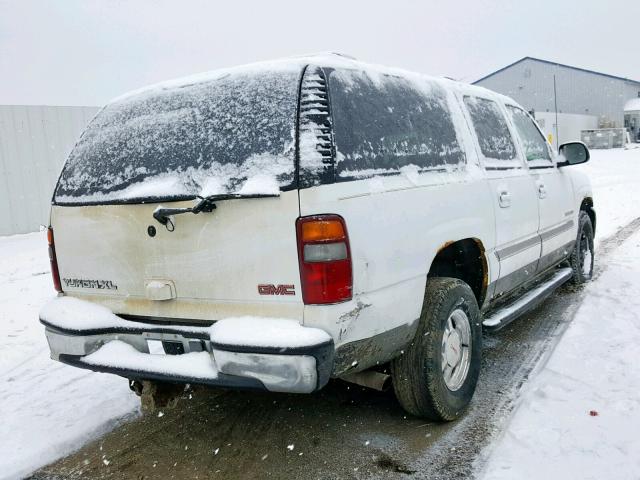 1GKFK16T21J313854 - 2001 GMC YUKON XL K WHITE photo 4